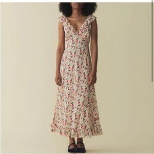 Doen silk blend Floral Sleeveless Dress NEW